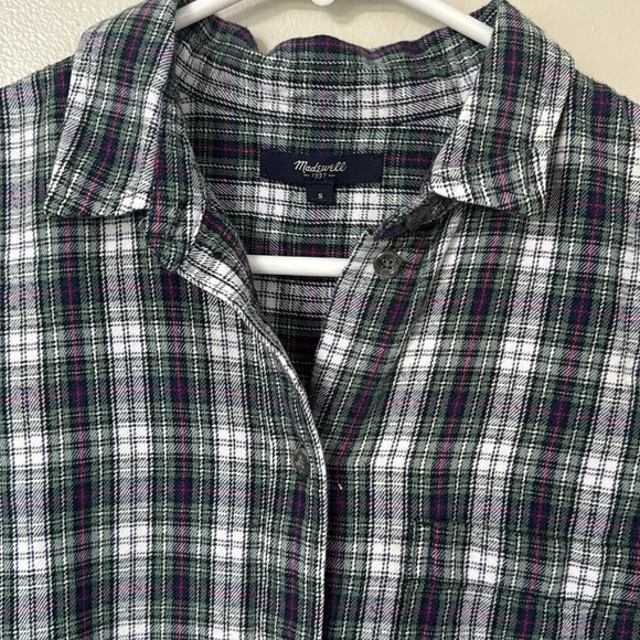 Madewell Plaid Flannel Button Down - Picture 2 of 3